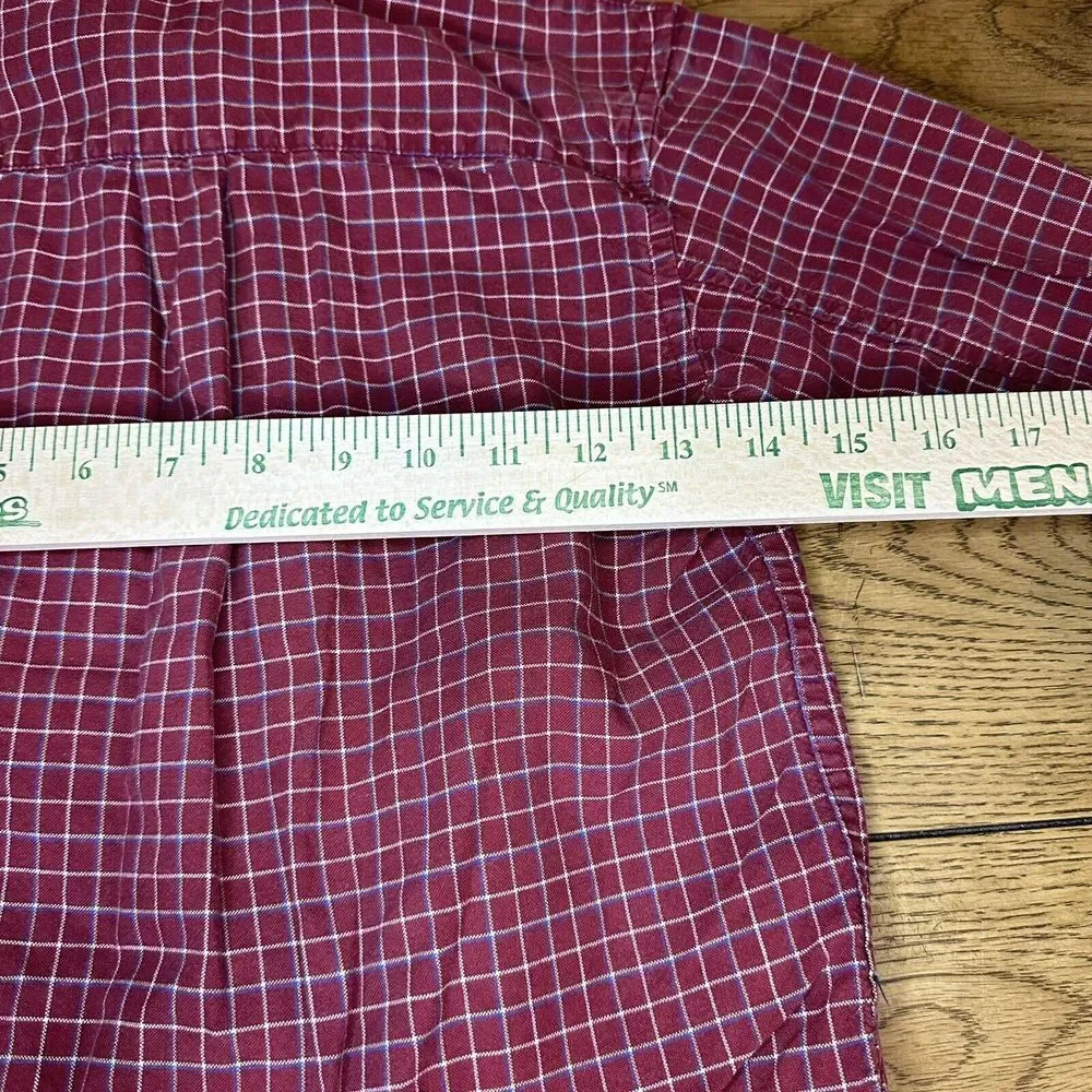 Vintage Kids Gap The Big Oxford Boys XS Button‎ Up Christmas Plaid 100% Cotton